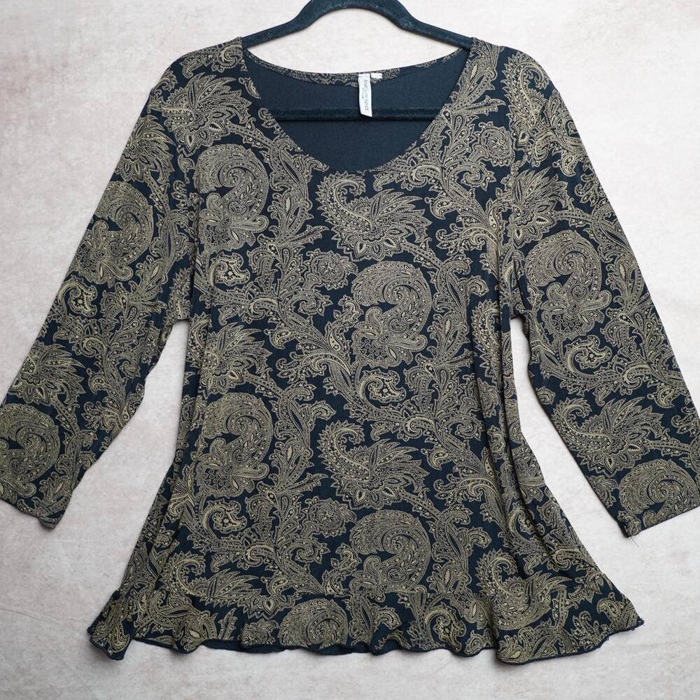 Susan Lawrence Paisley Swing Top XL